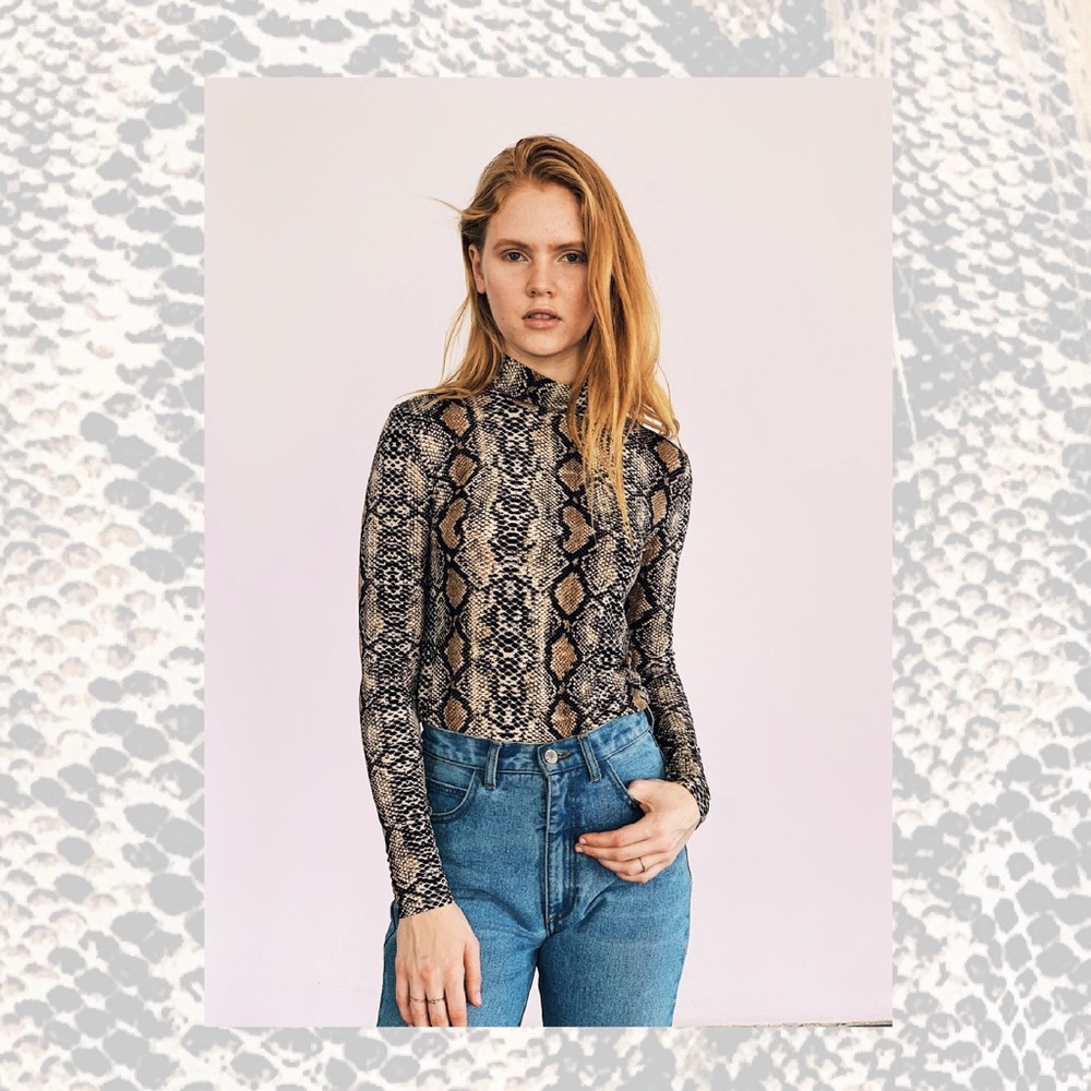 Snakeskin Longsleeve Top
